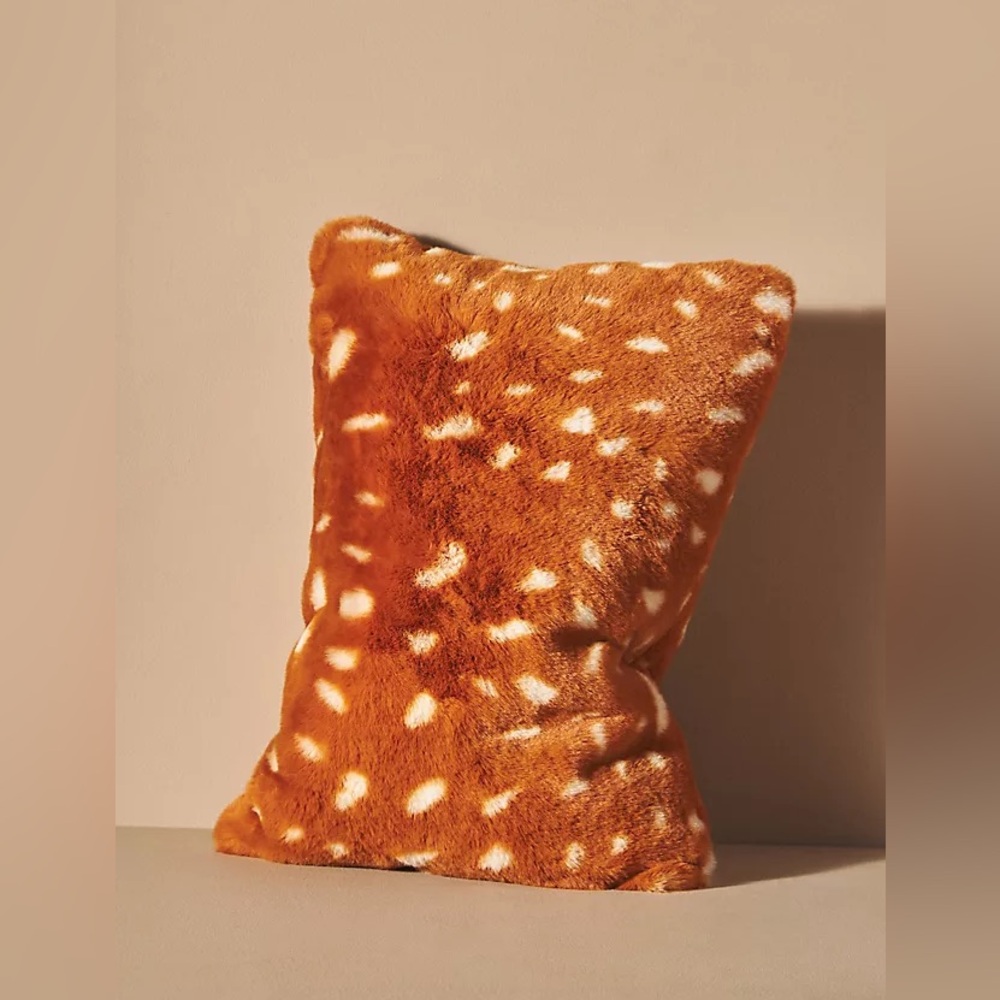 Anthropologie Sophie Faux Fur Pillow